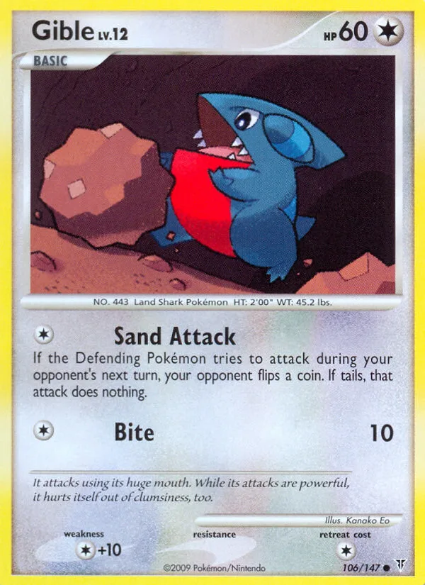 Gible #106 Supreme Victors Pokemon card