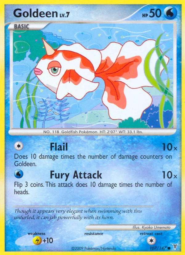 Goldeen #107 Supreme Victors Pokemon card