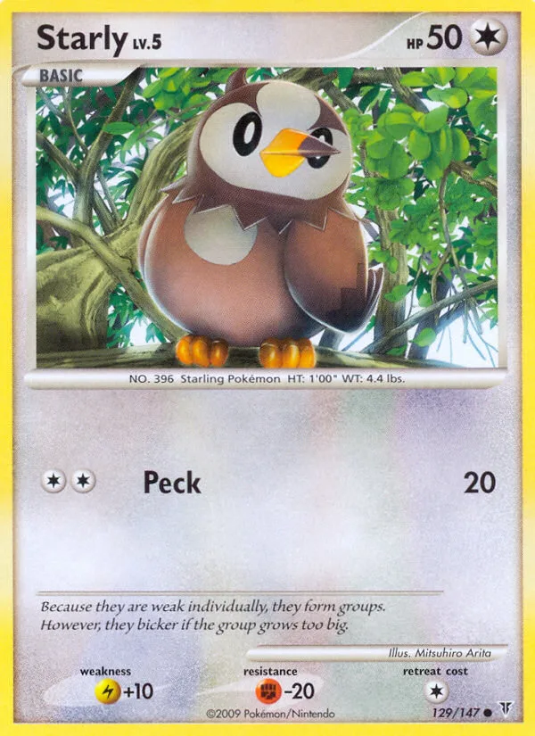 Starly #129 Supreme Victors Pokemon card