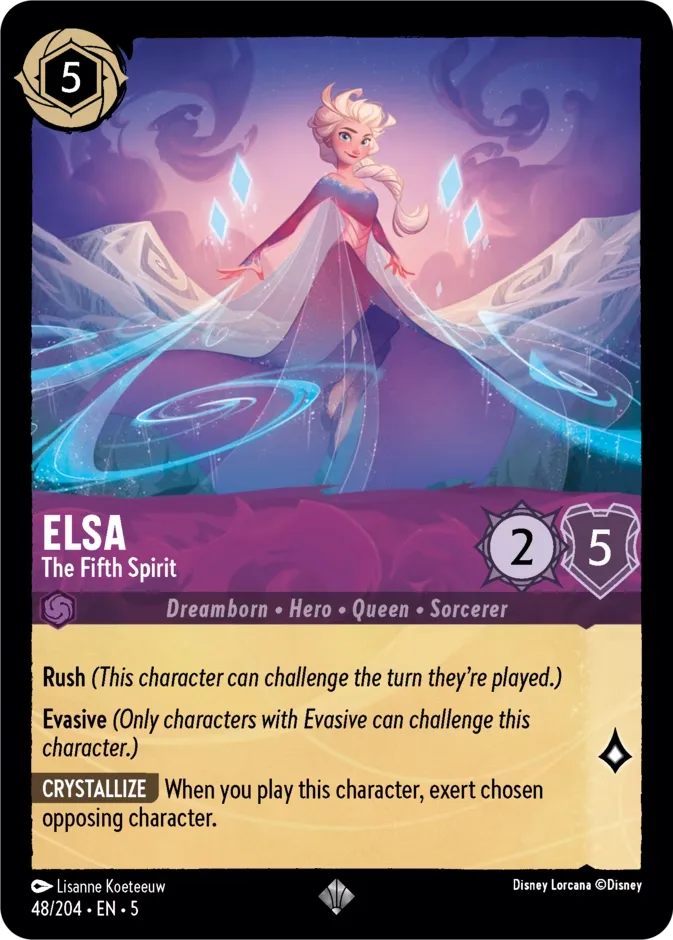 Elsa #48 Shimmering Skies Disney Lorcana card