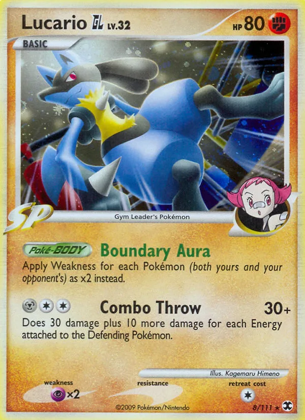 Lucario GL #8 Rising Rivals Pokemon card