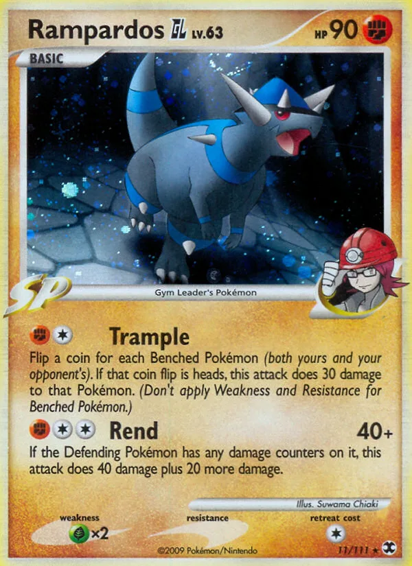 Rampardos GL #11 Rising Rivals Pokemon card