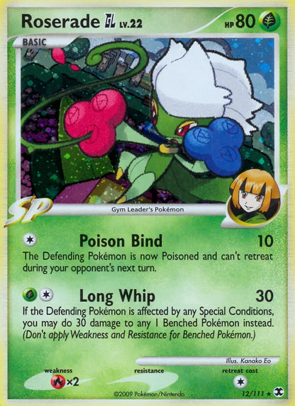 Roserade GL #12 Rising Rivals Pokemon card