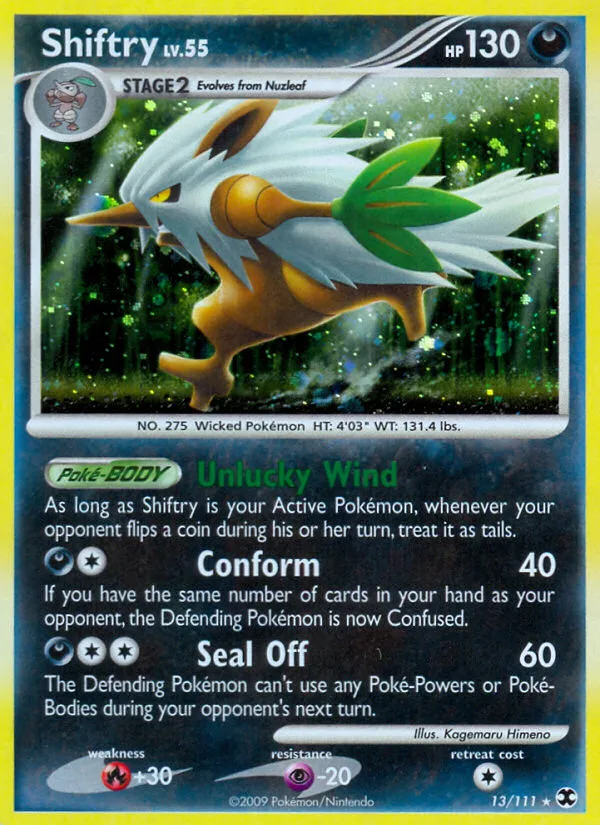 Shiftry #13 Rising Rivals Pokemon card