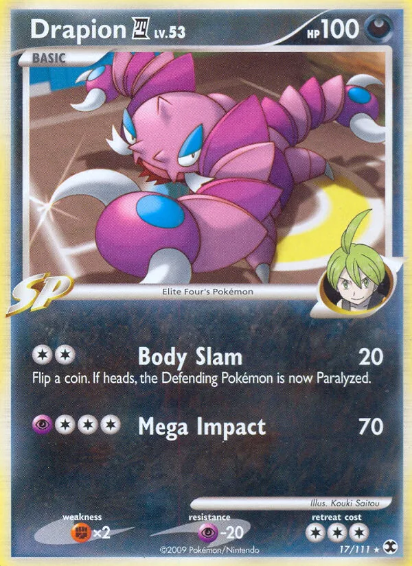 Drapion E4 #17 Rising Rivals Pokemon card
