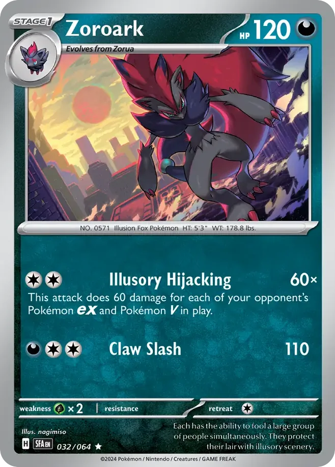 Zoroark #32 Shrouded Fable Pokemon card