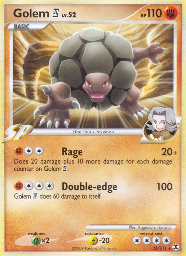 Golem E4 #23 Rising Rivals Pokemon card