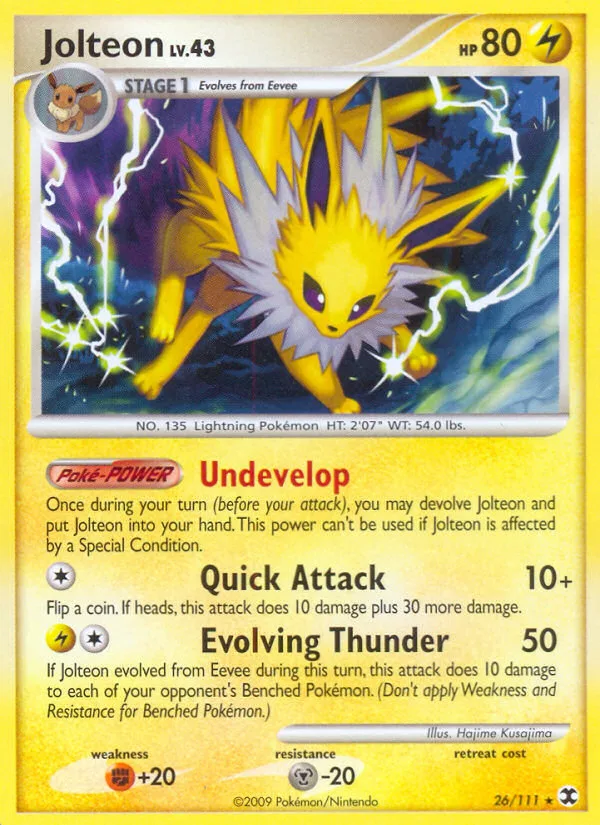 Jolteon #26 Rising Rivals Pokemon card