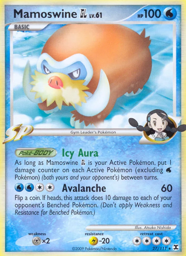 Mamoswine GL #27 Rising Rivals Pokemon card