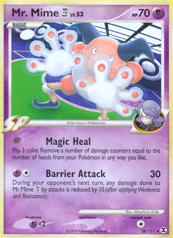 Mr. Mime E4 #28 Rising Rivals Pokemon card