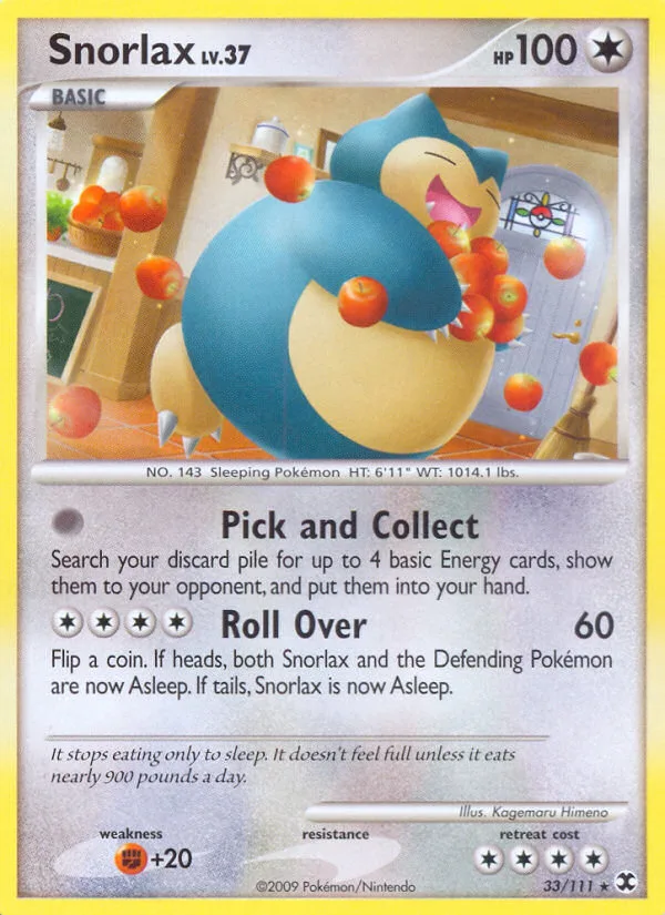 Snorlax #33 Rising Rivals Pokemon card