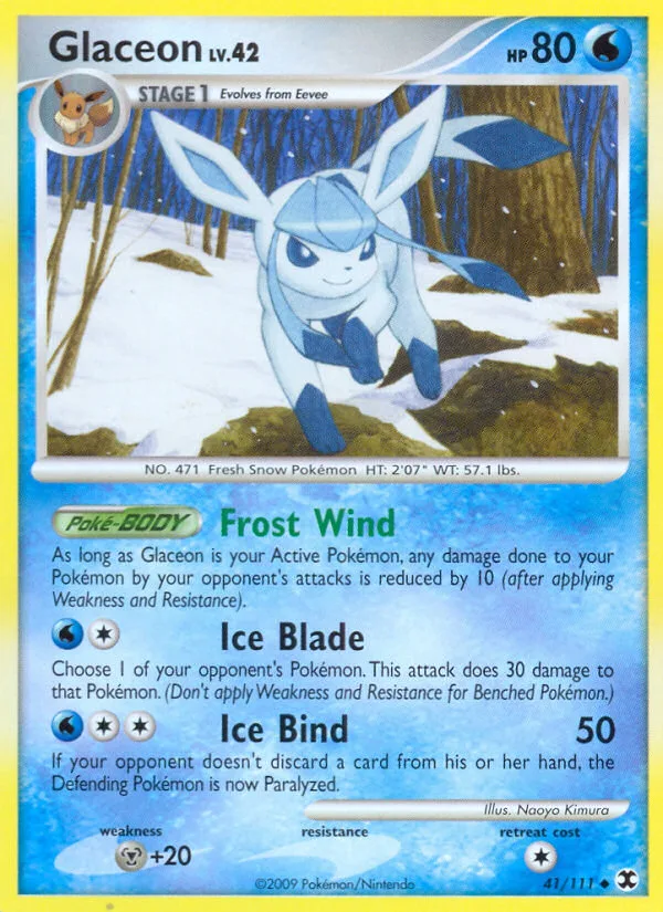 Glaceon #41 Rising Rivals Pokemon card