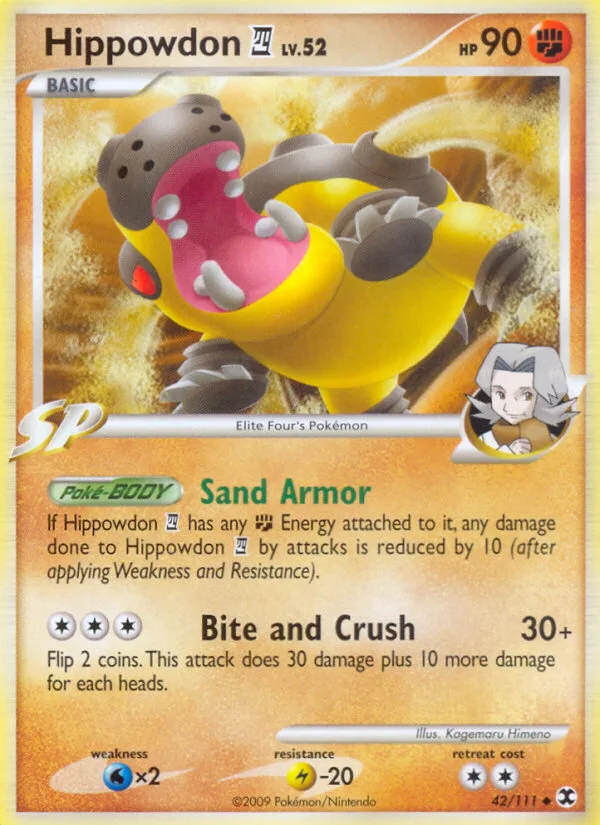Hippowdon E4 #42 Rising Rivals Pokemon card