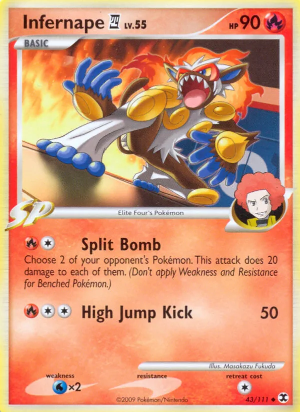 Infernape E4 #43 Rising Rivals Pokemon card