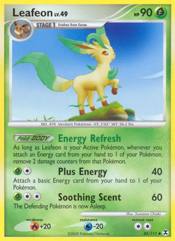 Leafeon #45 Rising Rivals Pokemon card