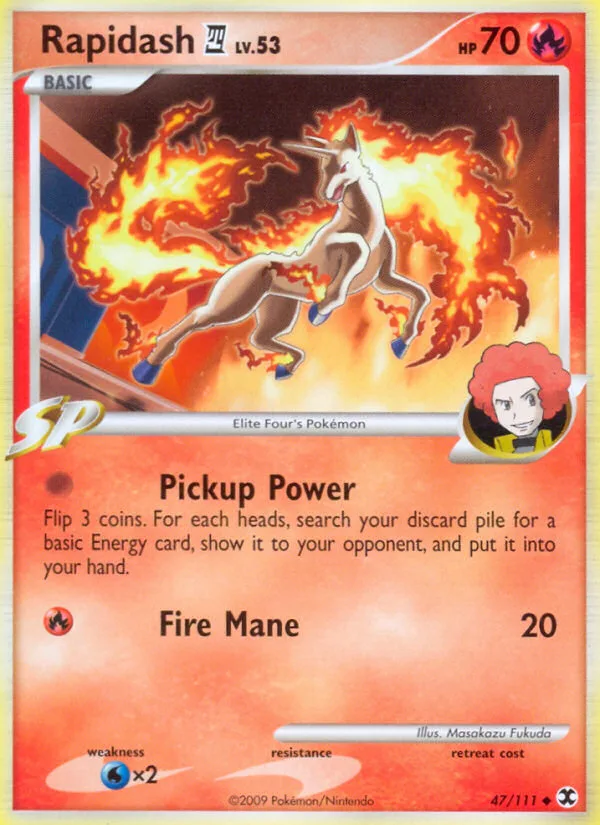 Rapidash E4 #47 Rising Rivals Pokemon card