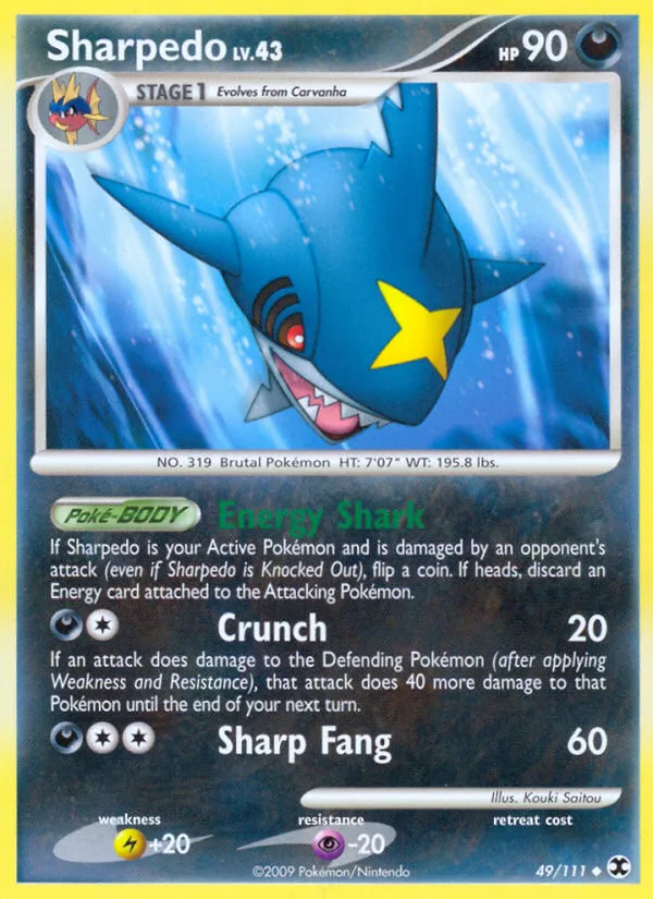 Sharpedo #49 Rising Rivals Pokemon card