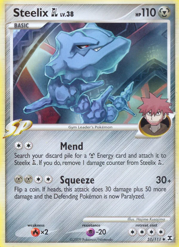 Steelix GL #51 Rising Rivals Pokemon card