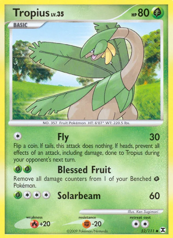Tropius #52 Rising Rivals Pokemon card