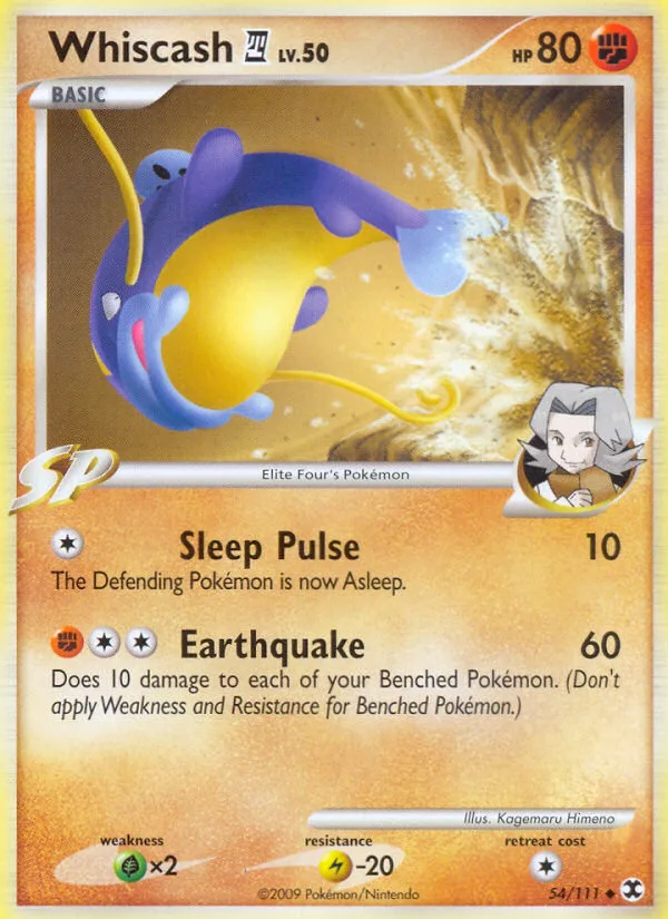 Whiscash E4 #54 Rising Rivals Pokemon card