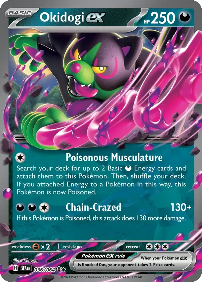 Okidogi ex #36 Shrouded Fable Pokemon card