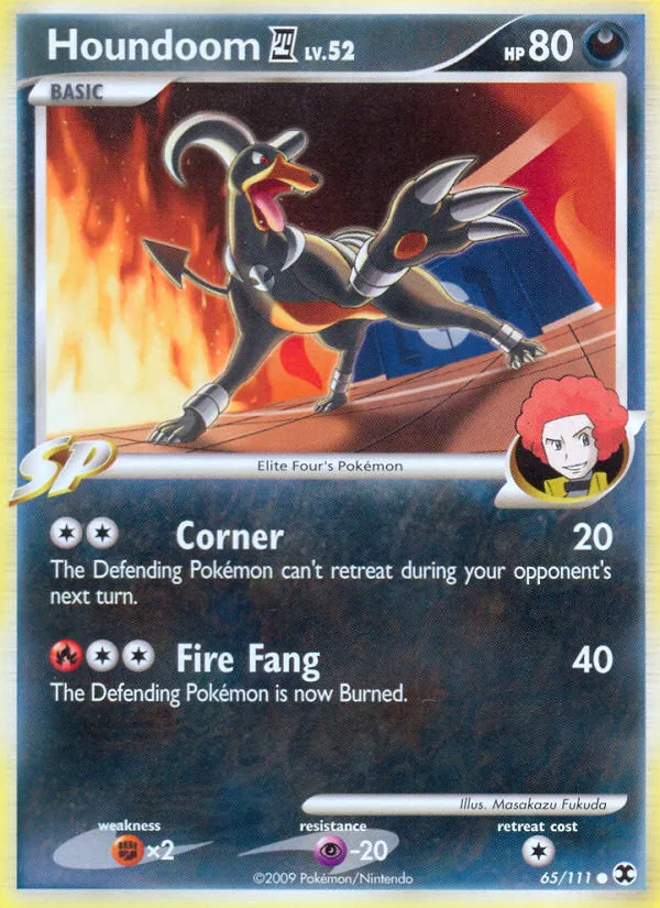 Houndoom E4 #65 Rising Rivals Pokemon card