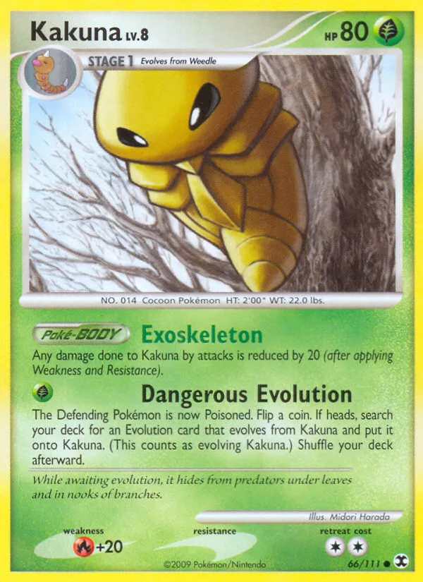 Kakuna #66 Rising Rivals Pokemon card