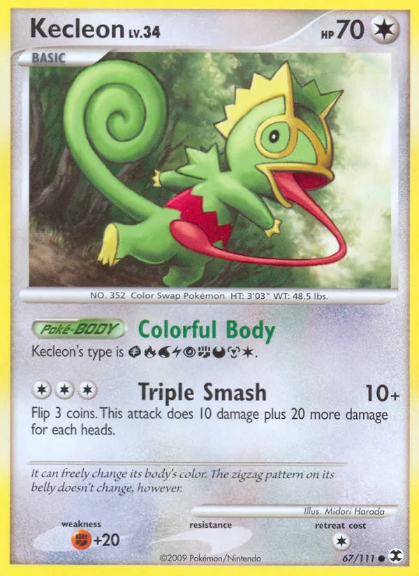 Kecleon #67 Rising Rivals Pokemon card
