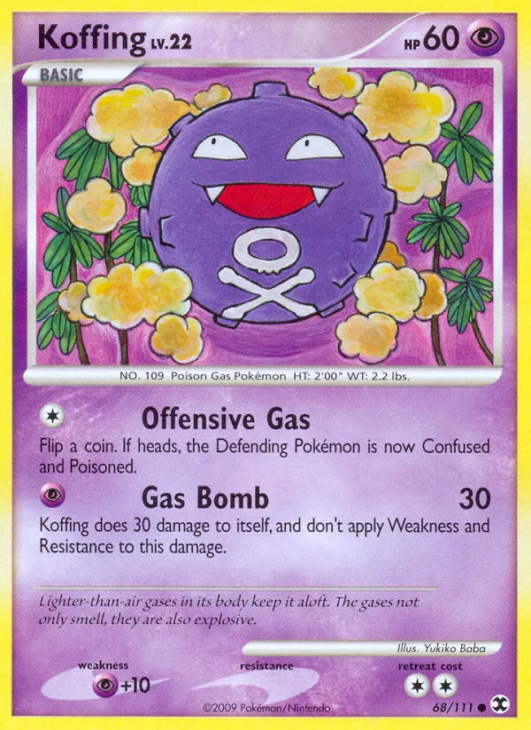 Koffing #68 Rising Rivals Pokemon card