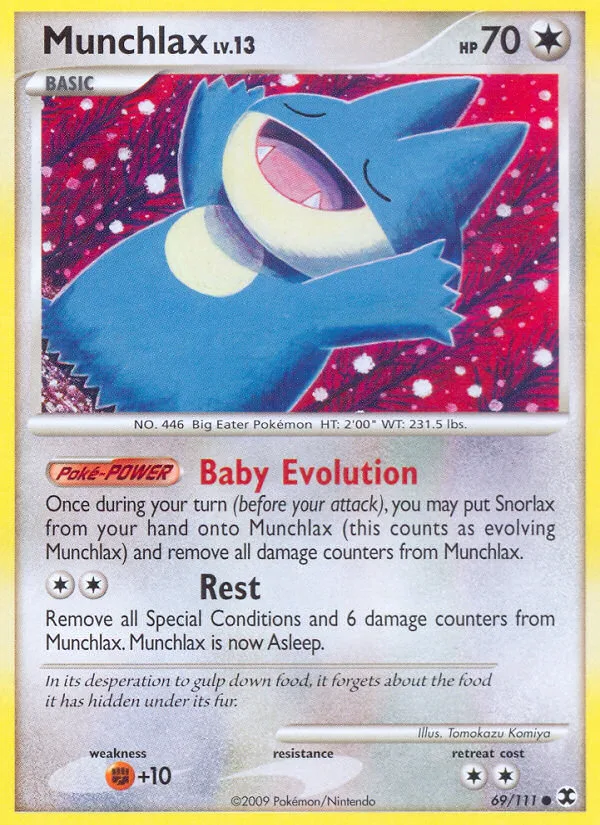 Munchlax #69 Rising Rivals Pokemon card
