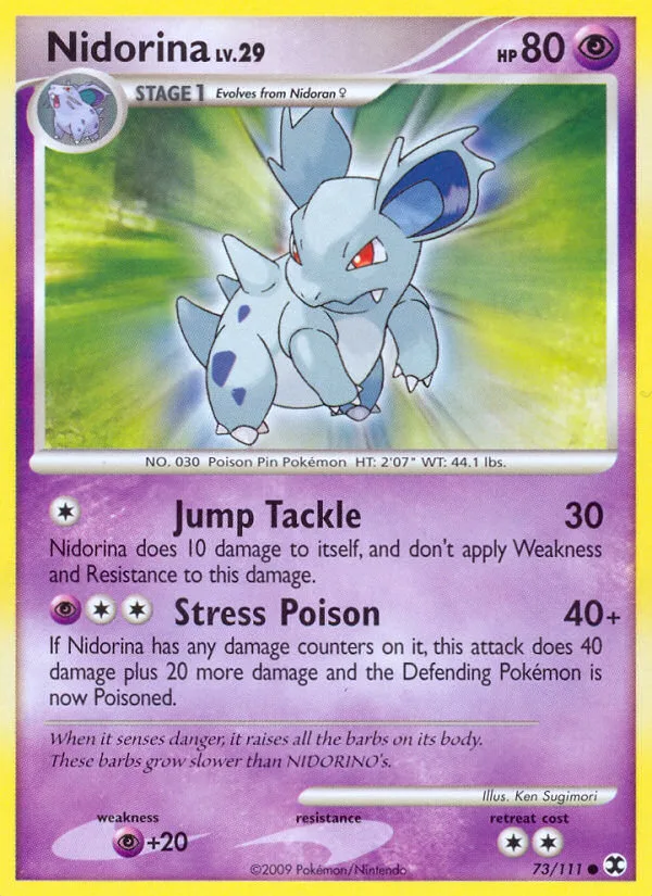 Nidorina #73 Rising Rivals Pokemon card