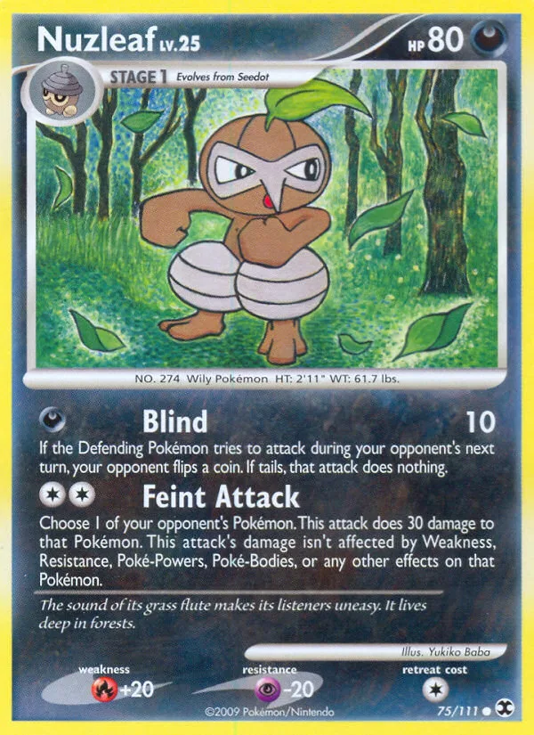 Nuzleaf #75 Rising Rivals Pokemon card
