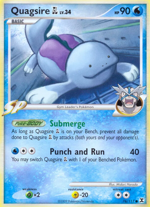 Quagsire GL #76 Rising Rivals Pokemon card