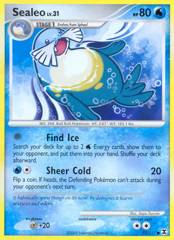 Sealeo #77 Rising Rivals Pokemon card