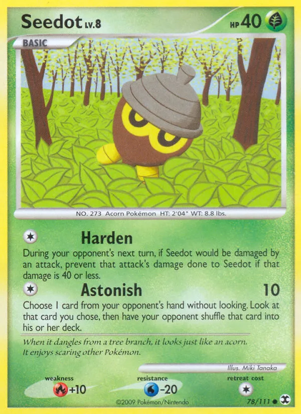 Seedot #78 Rising Rivals Pokemon card