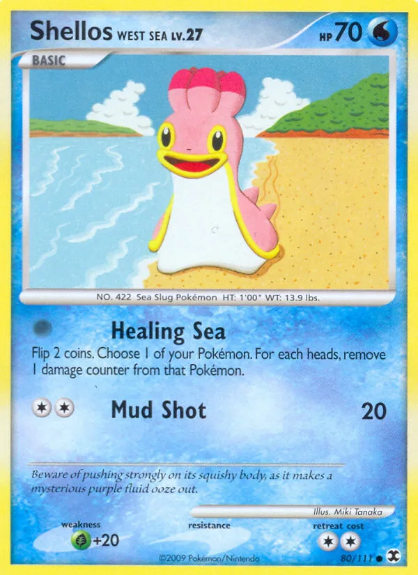 Shellos West Sea #80 Rising Rivals Pokemon card