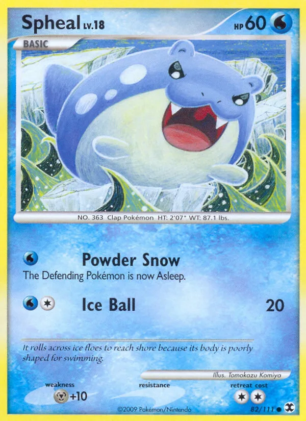 Spheal #82 Rising Rivals Pokemon card