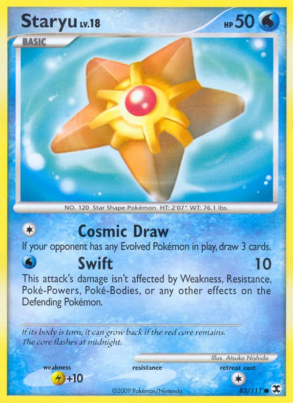 Staryu #83 Rising Rivals Pokemon card