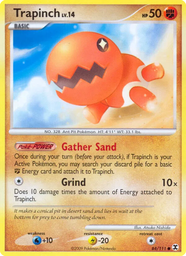 Trapinch #84 Rising Rivals Pokemon card
