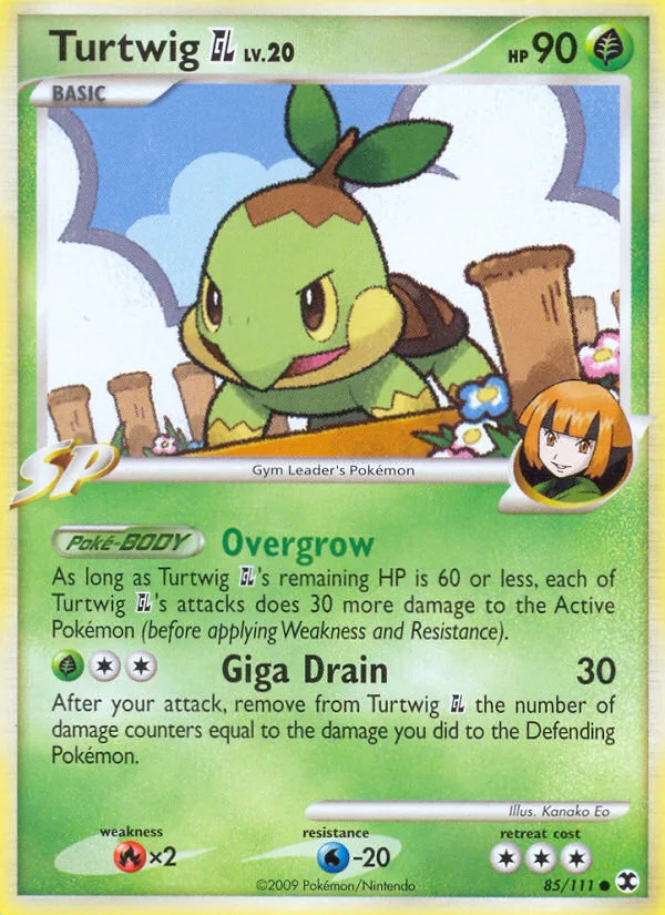 Turtwig GL #85 Rising Rivals Pokemon card