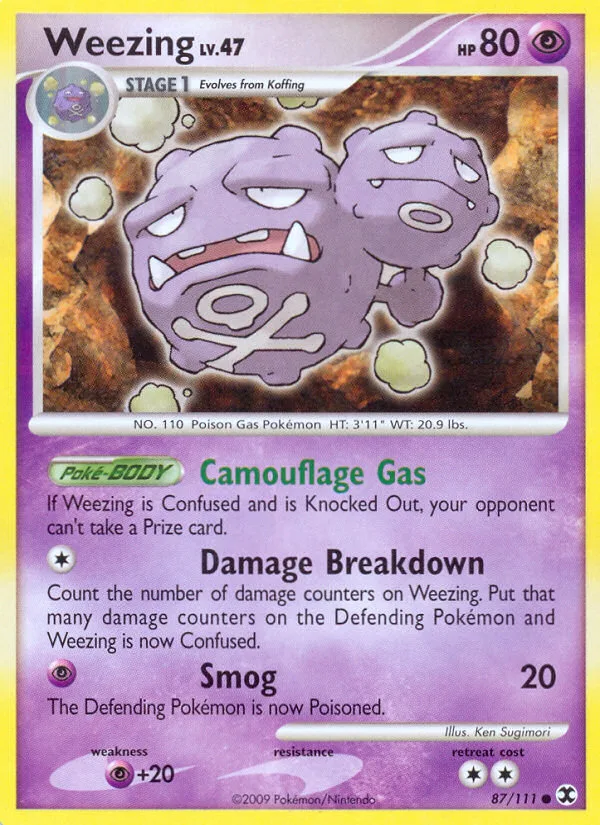 Weezing #87 Rising Rivals Pokemon card