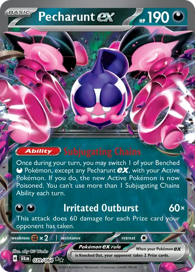 Pecharunt ex #39 Shrouded Fable Pokemon card