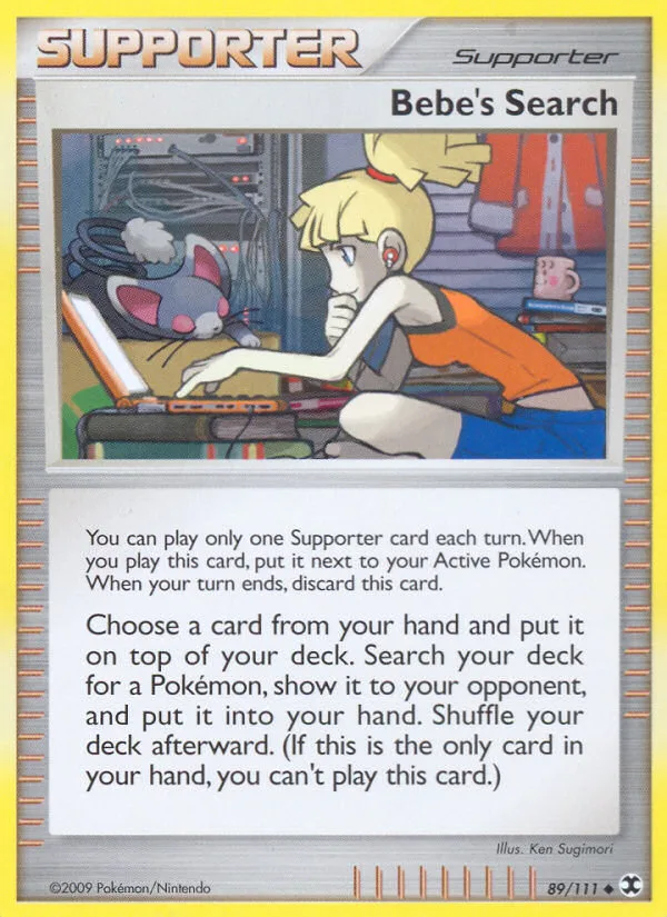 Bebe's Search #89 Rising Rivals Pokemon card