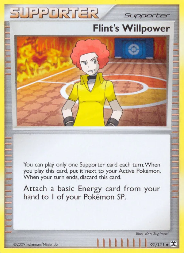 Flint's Willpower #91 Rising Rivals Pokemon card