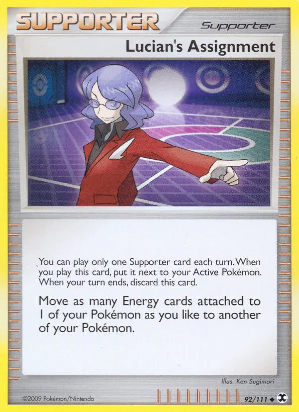 Lucian's Assignment #92 Rising Rivals Pokemon card