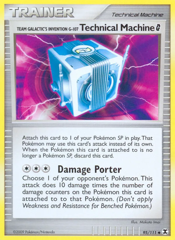 Team Galactic's Invention G-107 Technical Machine G #95 Rising Rivals Pokemon card
