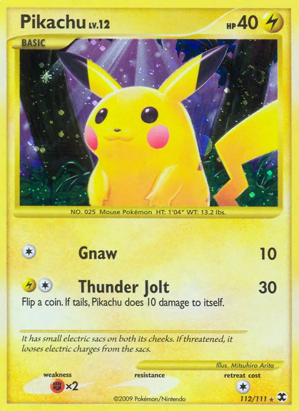 Pikachu #112 Rising Rivals Pokemon card