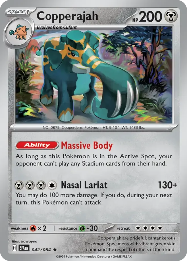 Copperajah #42 Shrouded Fable Pokemon card