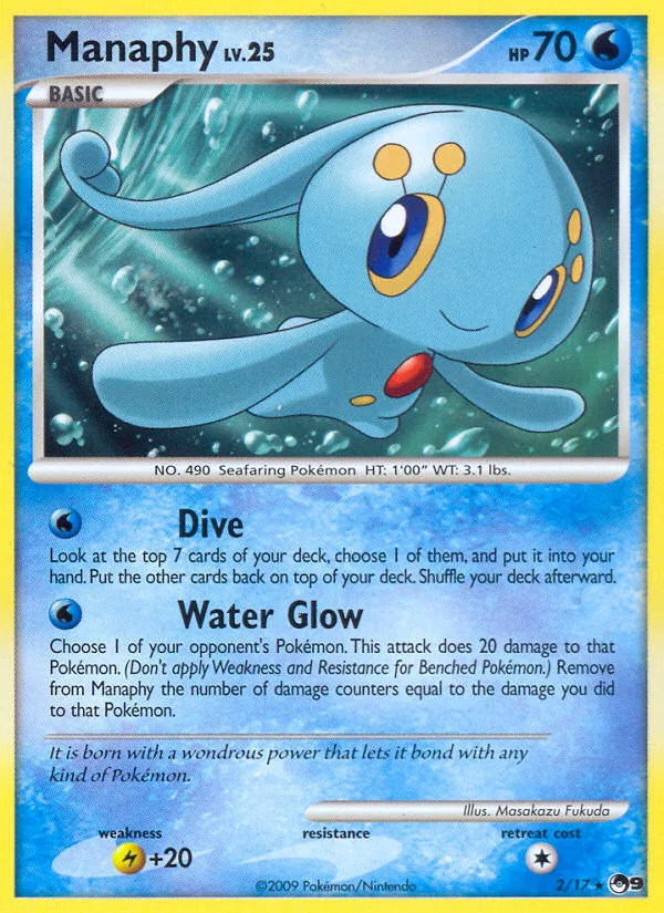 Manaphy #2 POP Series 9 Pokemon card
