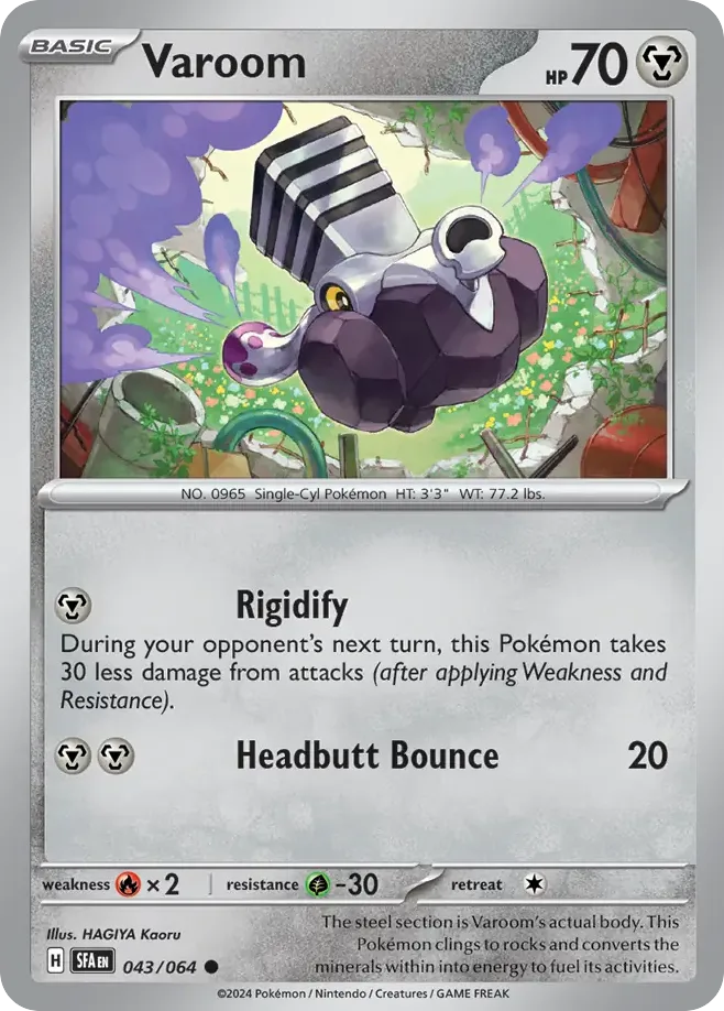 Varoom #43 Shrouded Fable Pokemon card
